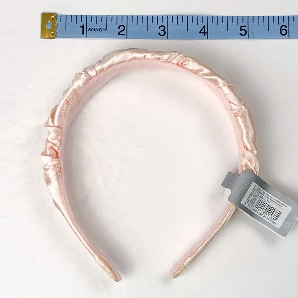 Pink satin headband women's 2009 Target band covered in blush pink fabric